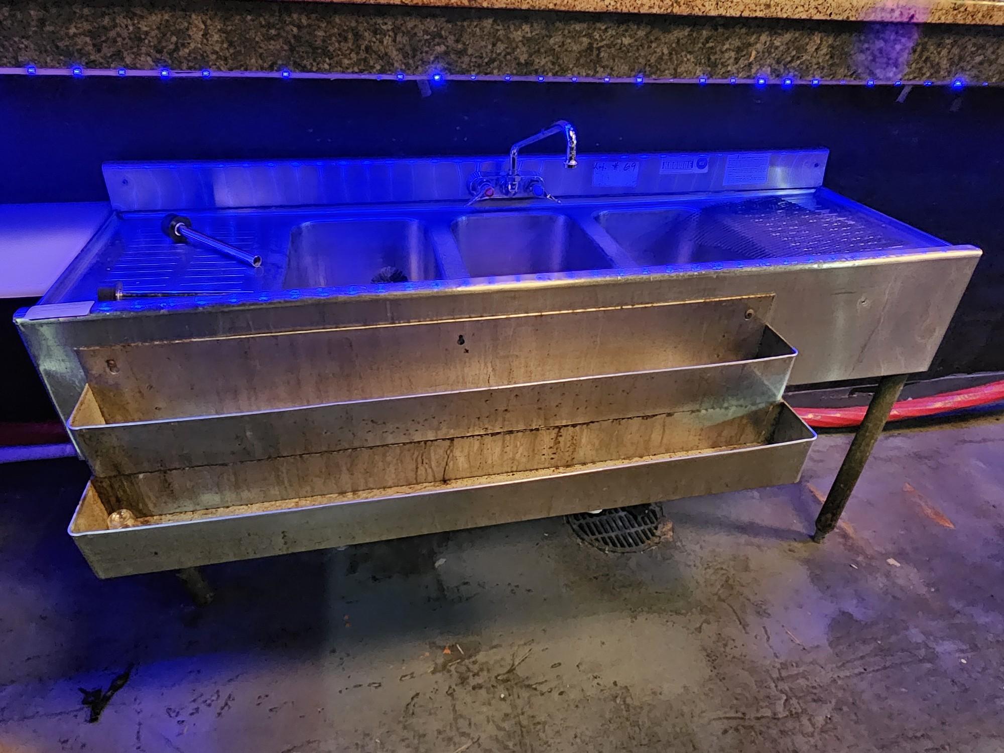 5' Three Compartment Sink