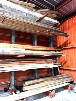 Cantilever Racking, (3) Uprights (frames) 10 " X 4" X 15 Ft, & (4) Beams (arms) 48" to Create 2 Leve