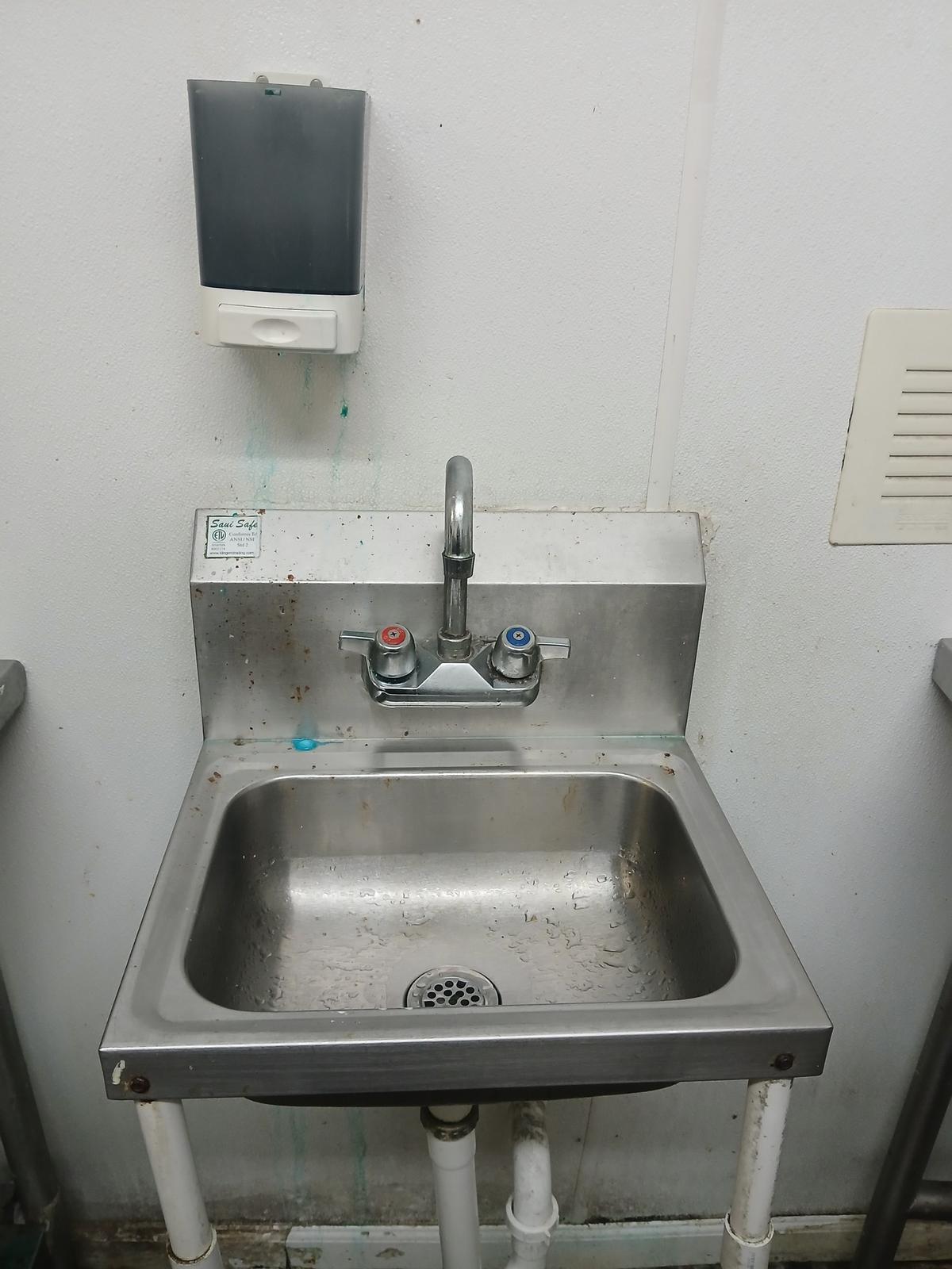 Stainless Steel Wall Mount Hand Sink / Required to Pass Code - Please see pics for additional specs.