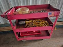 Rolling Three Tier Metal Utility Cart