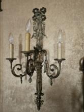 Pair of Bronze Wall Sconces