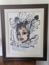 26" x 32" Artist Signed Framed Wall Art