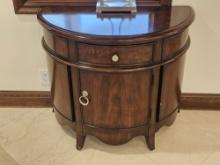 38" Demi Moon Wood Console Cabinet