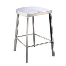 Fine Mod Imports Swiss Polished Counter Stool, Silver FMI10255-SILVER