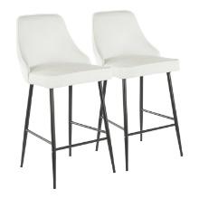 Lumisource Marcel Contemporary Set Of 2 Bar Stool B25-MARCEL BKVW2