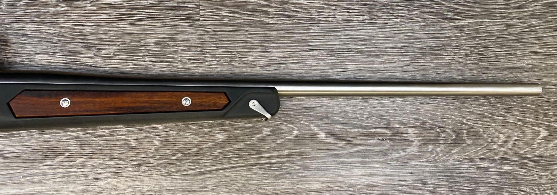 SCARCE RUGER M77 MKII ALL-WEATHER MODEL STAINLESS BOLT ACTION RIFLE 7.62 x 39 CAL./ HARDWOOD INSERTS