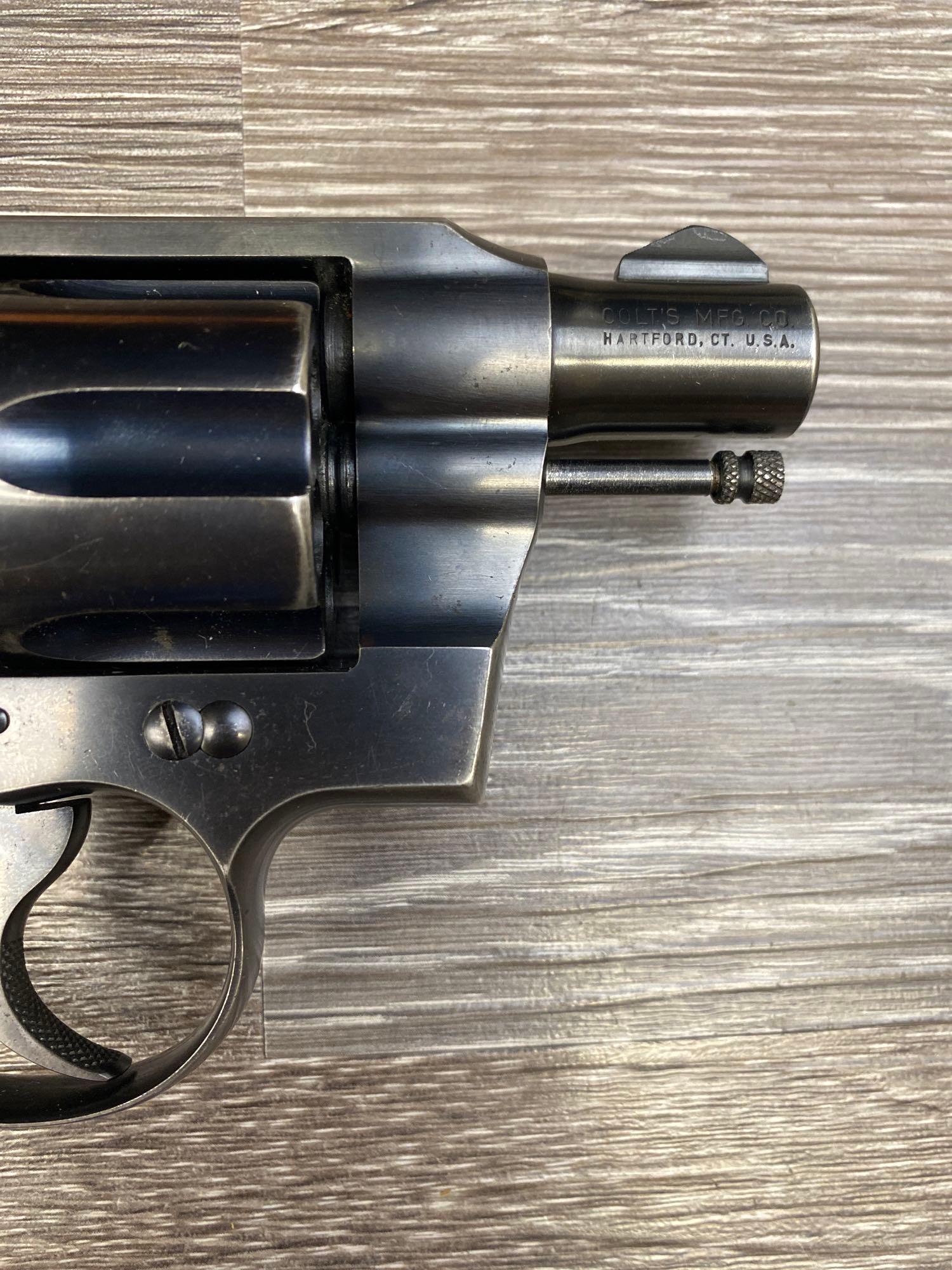 DESIRABLE 2" BBL. COLT OFFICIAL POLICE MODEL .38 SPECIAL CAL. DA REVOLVER (CIRCA 1953).