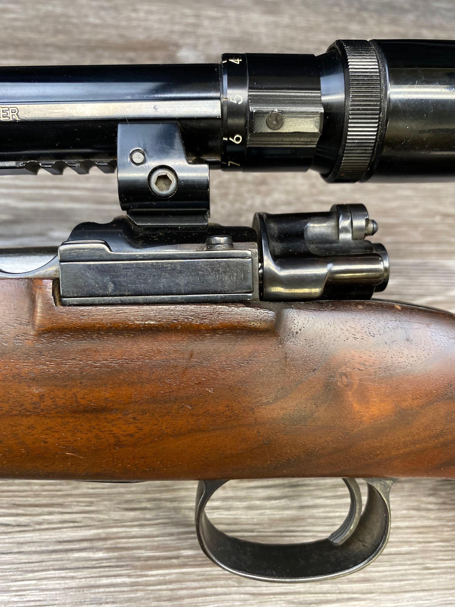 SCOPED CUSTOM SPANISH MAUSER BOLT-ACTION SPORTING RIFLE .243 WIN CAL.