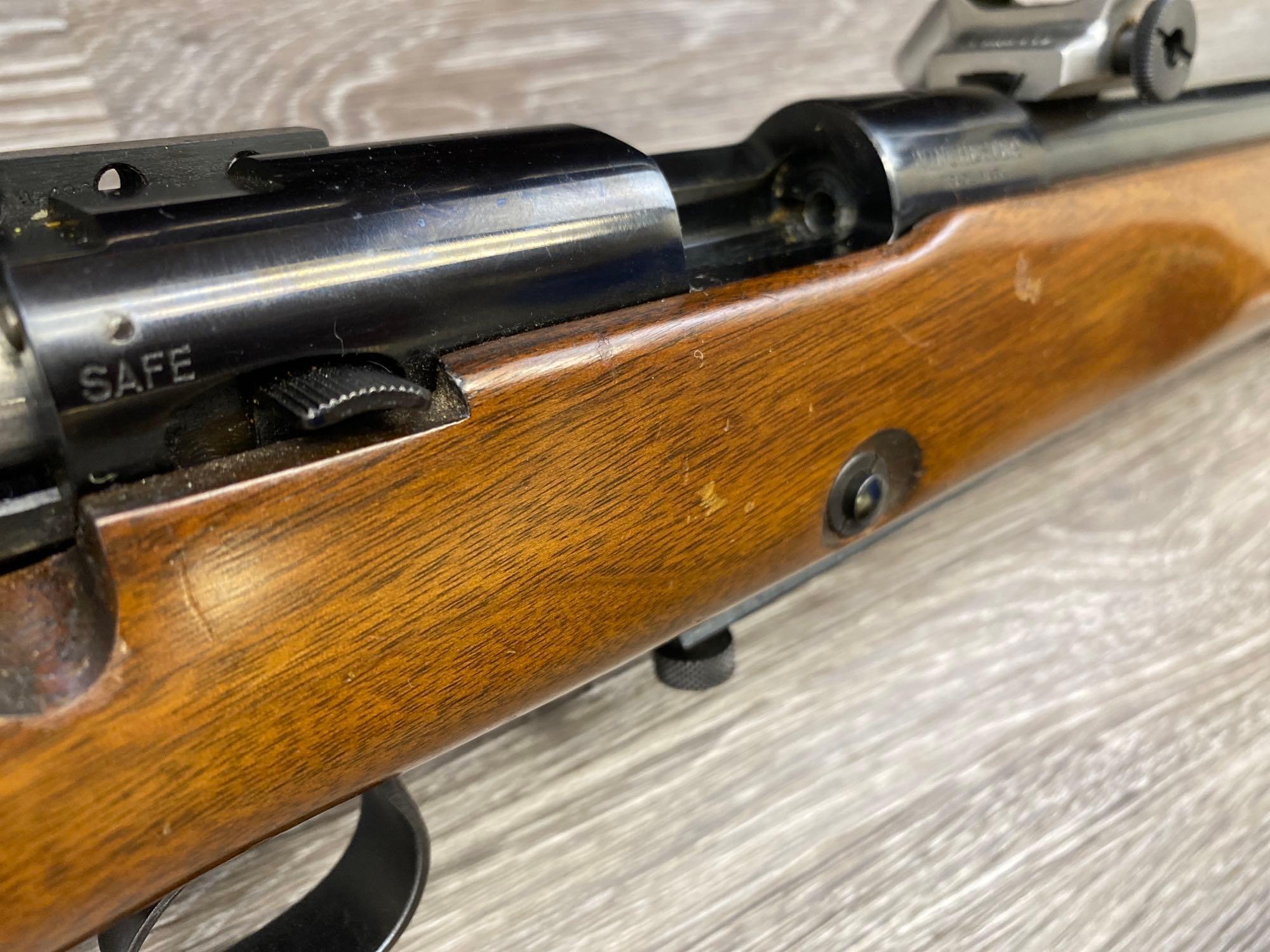 WINCHESTER MODEL 52 .22 LR CAL. SINGLE-SHOT BOLT-ACTION RIFLE W/J. UNERTL SCOPE (CIRCA 1961).