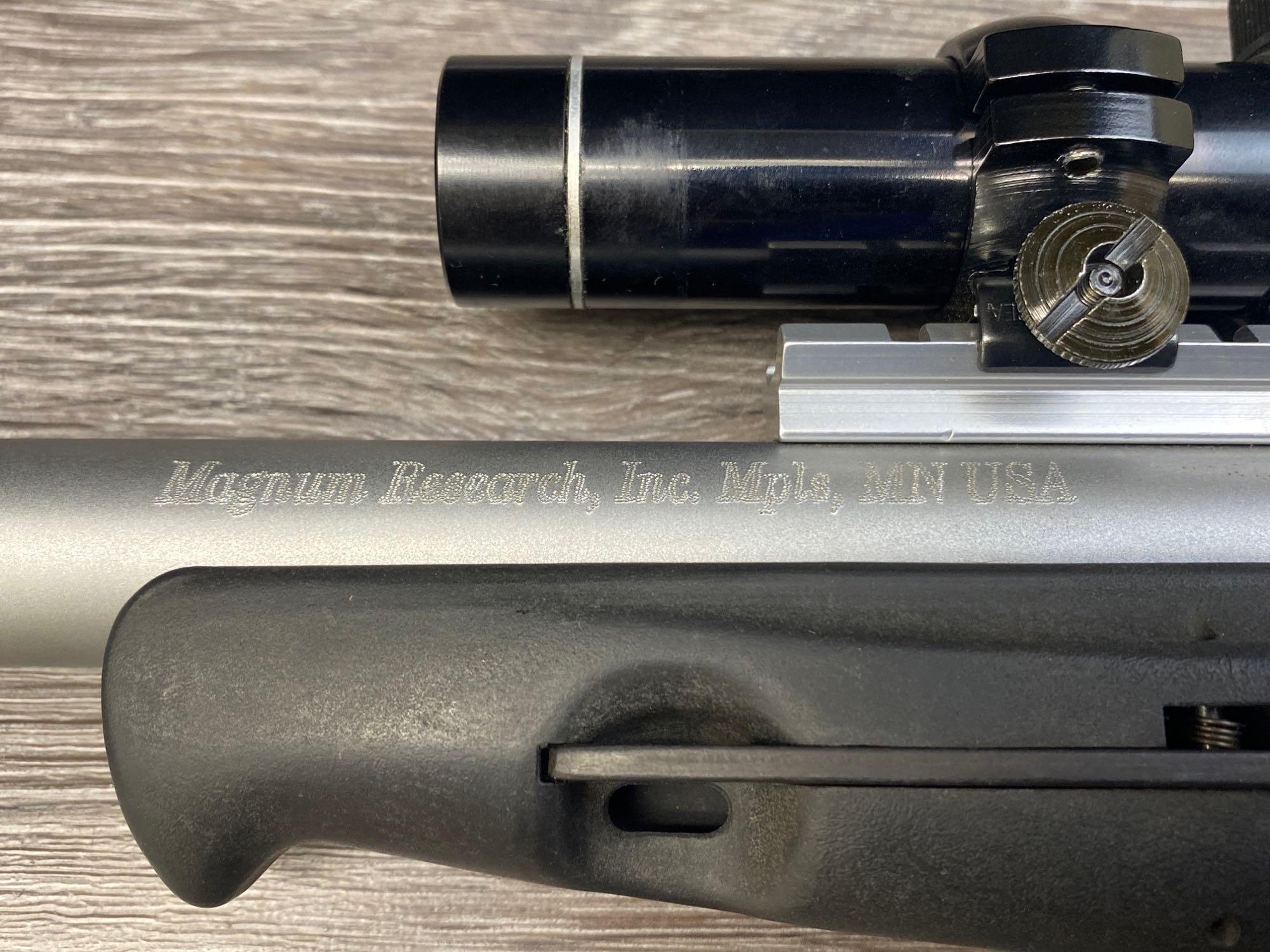 MAGNUM RESEARCH LONE EAGLE MODEL .223 REM. CAL. SINGLE-SHOT STAINLESS PISTOL W/ SCOPE