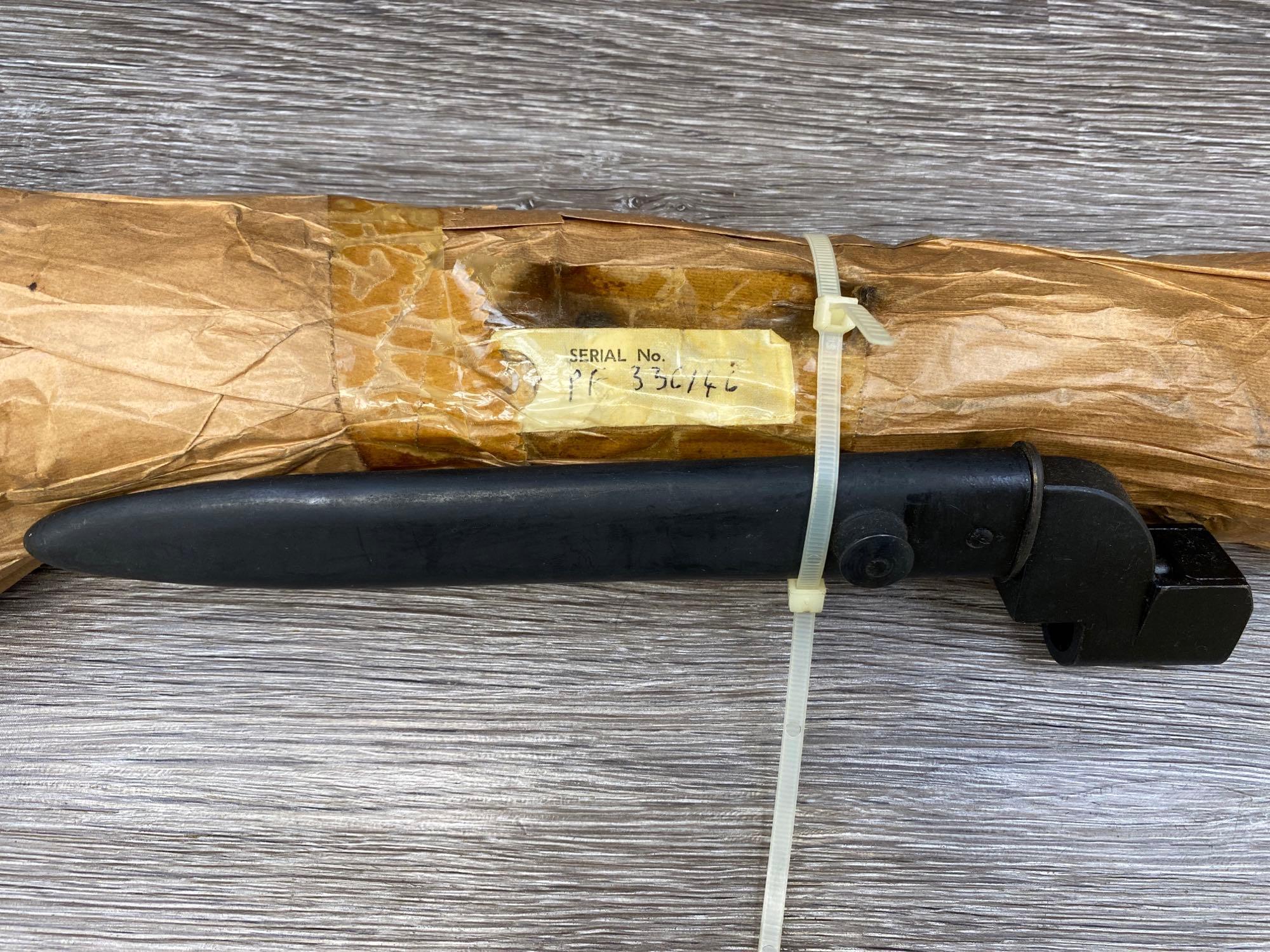 ENFIELD MOD. NO.4 MK 2 .303 UK CAL. BA RIFLE IN PAPER WRAP W/MAG./BAYO/SCAB/(CIR1955).