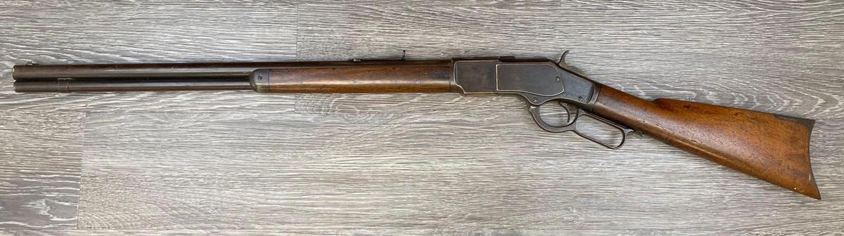 WINCHESTER MODEL 1873 .44 WCF CAL. LEVER-ACTION RIFLE SHORTENED TO 23" (CIRCA 1890).