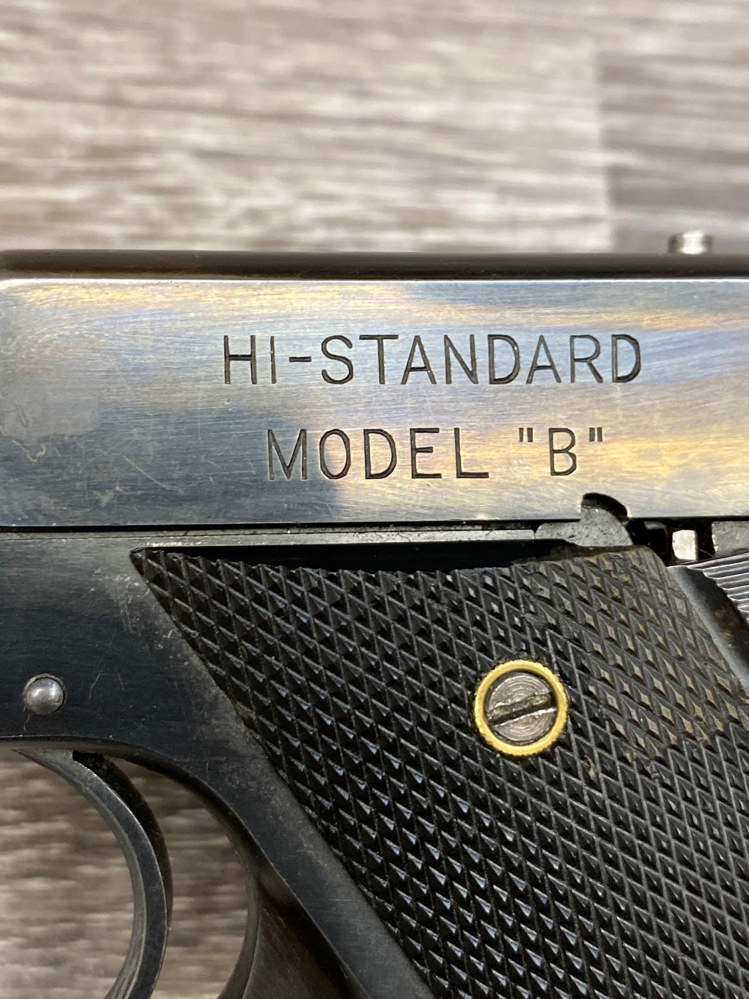 HIGH STANDARD MODEL B .22 LR CALIBER SEMI AUTO PISTOL