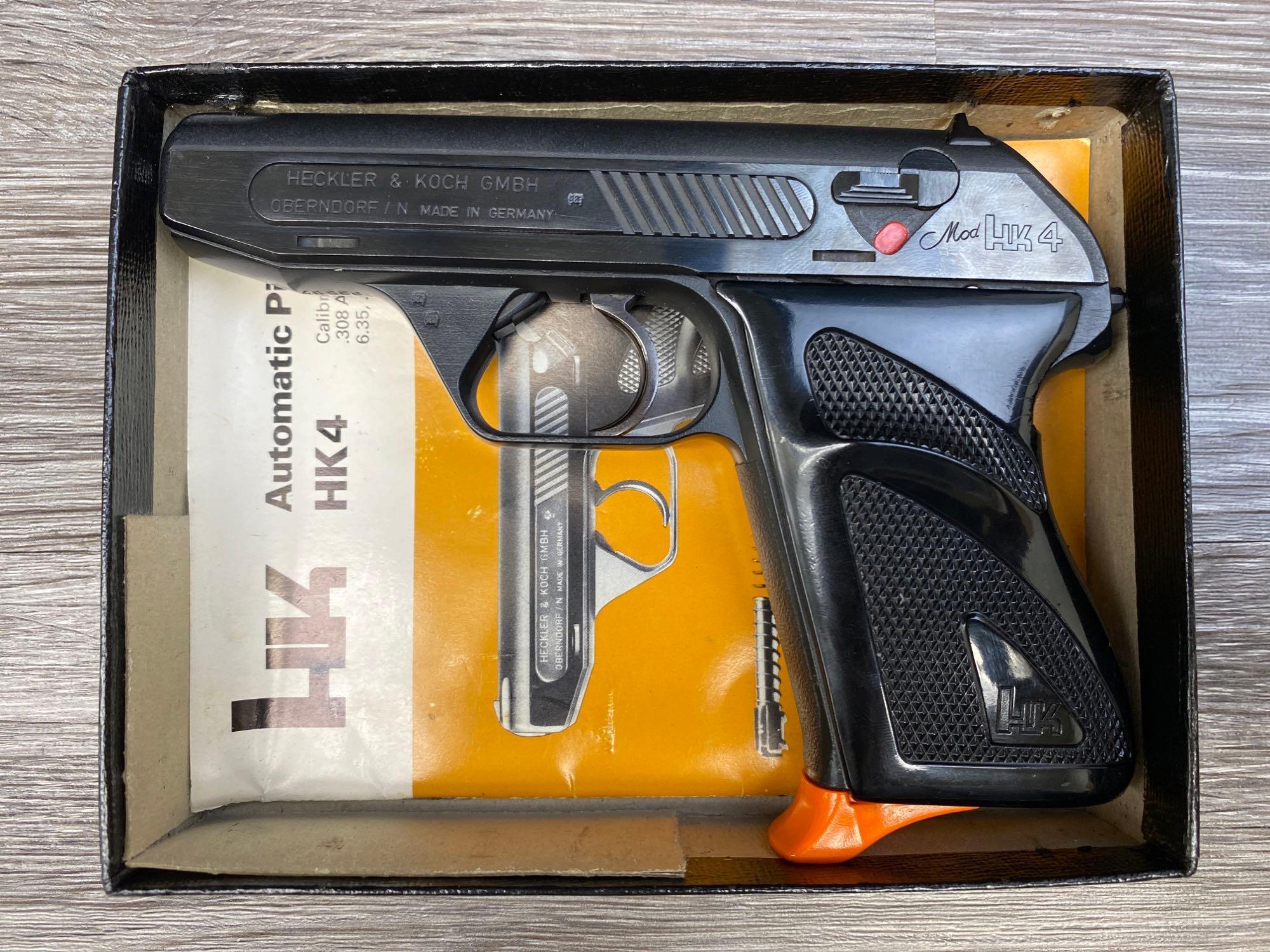 H & K MODEL 4 .32 ACP (7.65mm) W/ .22 LR CONVERSION KIT & 1 .22LR / 3 7.65 mm MAGS. (CIRCA 1971).