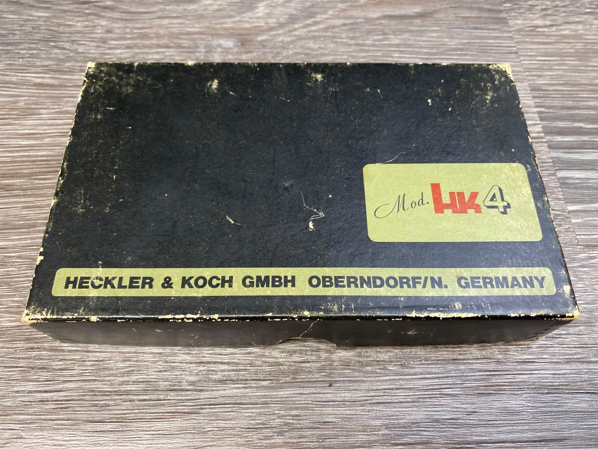 H & K MODEL 4 .32 ACP (7.65mm) W/ .22 LR CONVERSION KIT & 1 .22LR / 3 7.65 mm MAGS. (CIRCA 1971).