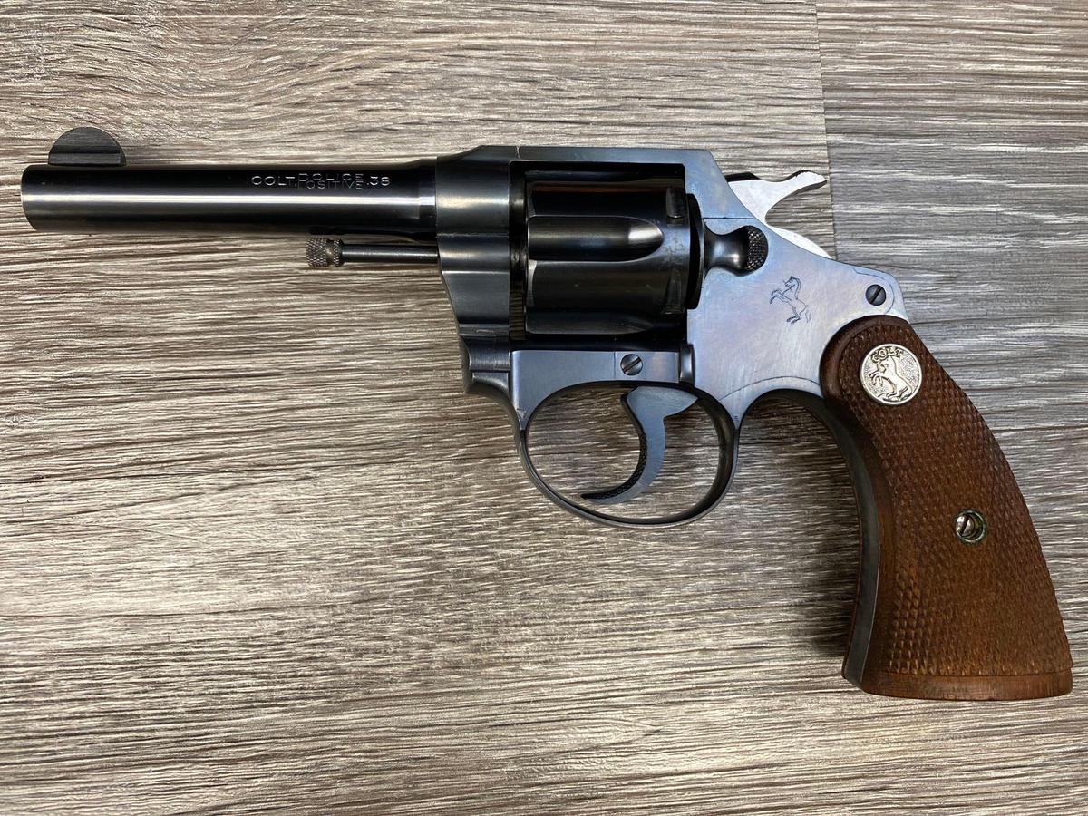 COLT POLICE POSITIVE MODEL .38 S&W CALIBER DA REVOLVER W/ ORIGINAL FACTORY CARDBOARD BOX.