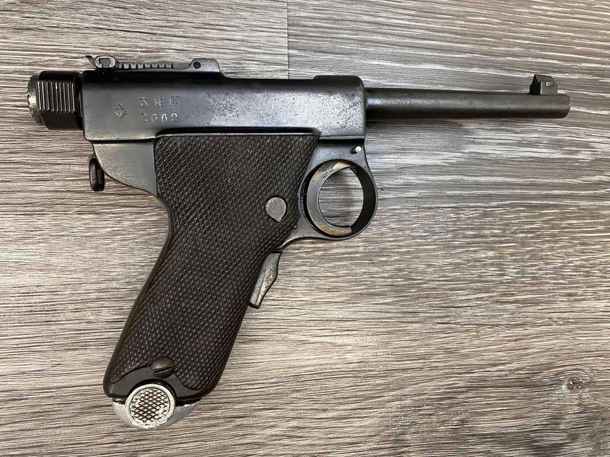 RARE NAVAL MARKED TOKYO GAS & ELECTRIC PAPA NAMBU 8MM SEMI-AUTO PISTOL