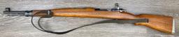 MAUSER MODEL M48A 8MM MAUSER CALIBER BOLT-ACTION RIFLE WITH LEATHER SLING.