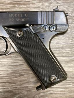 HIGH STANDARD MODEL C .22 SHORT SEMI AUTO PISTOL