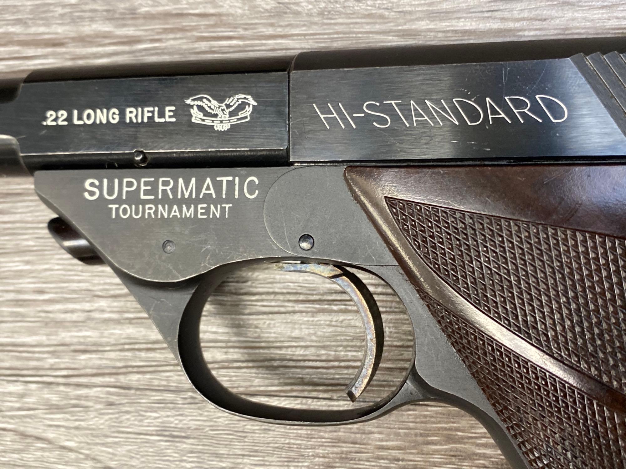 HIGH STANDARD SUPERMATIC TOURNAMENT .22 LR SEMI AUTO TARGET PISTOL