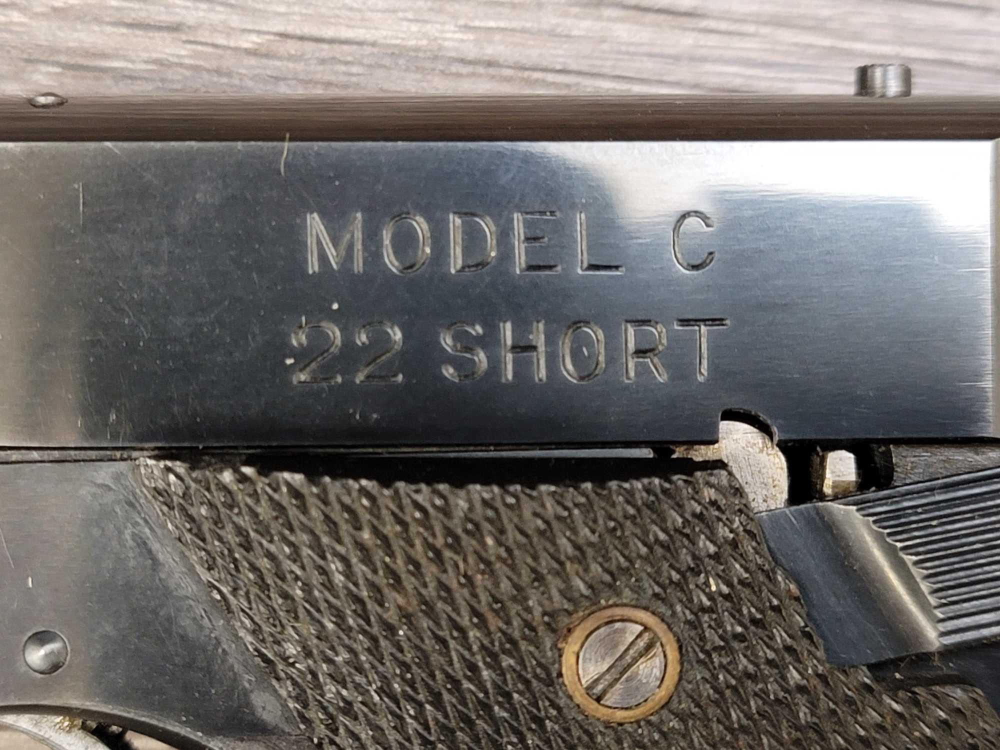 HIGH STANDARD MODEL C .22 SHORT SEMI AUTO PISTOL