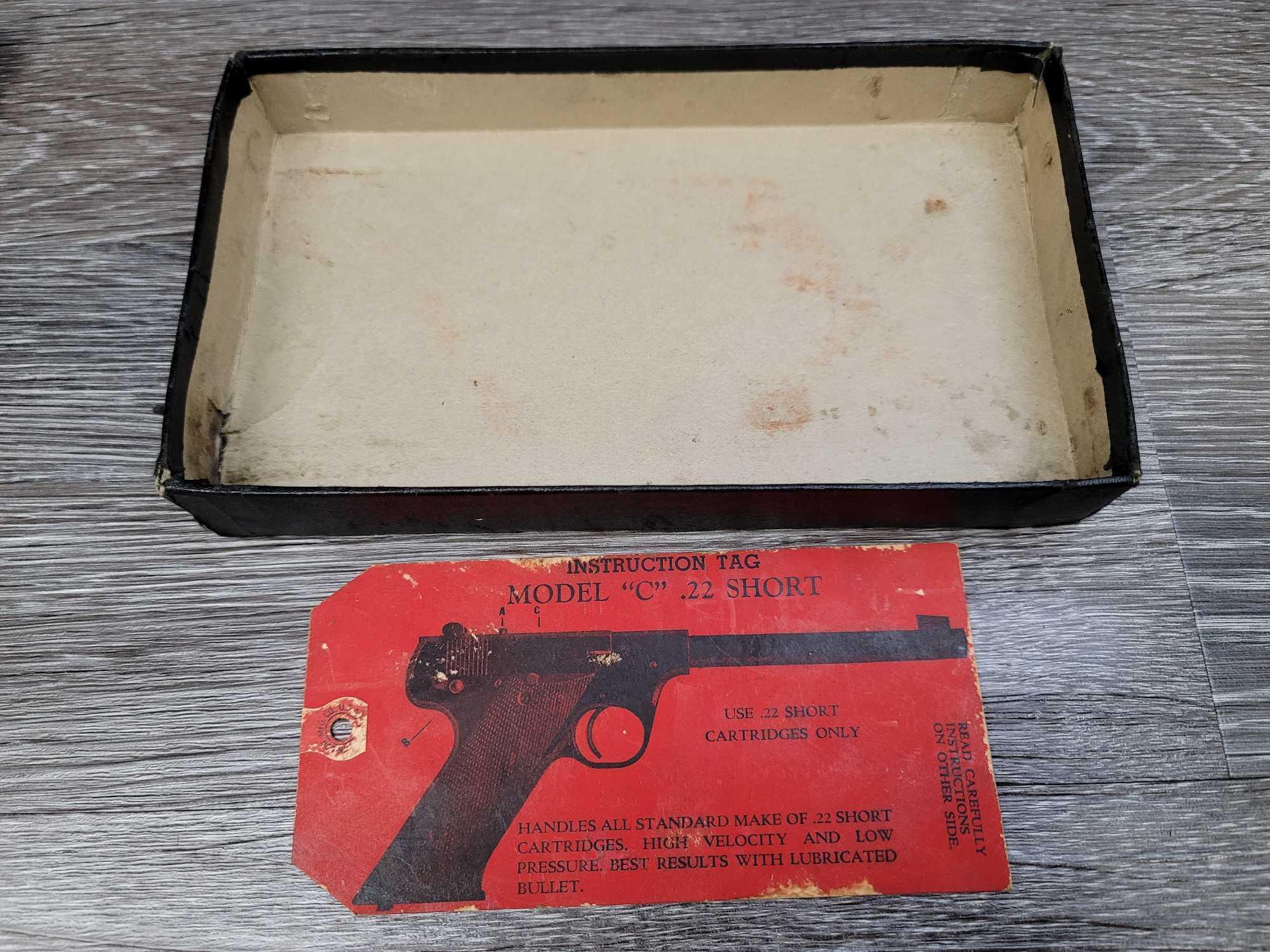 HIGH STANDARD MODEL C .22 SHORT SEMI AUTO PISTOL