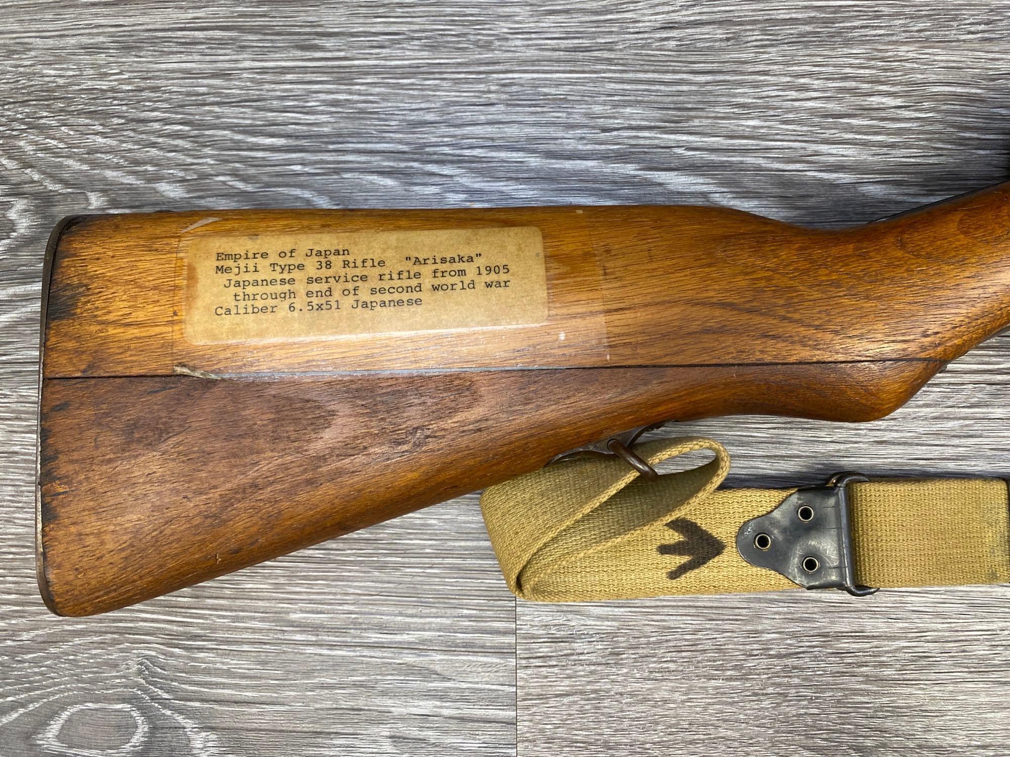 JAPANESE ARISAKA TYPE 38 6.5 CAL BOLT ACTION RIFLE