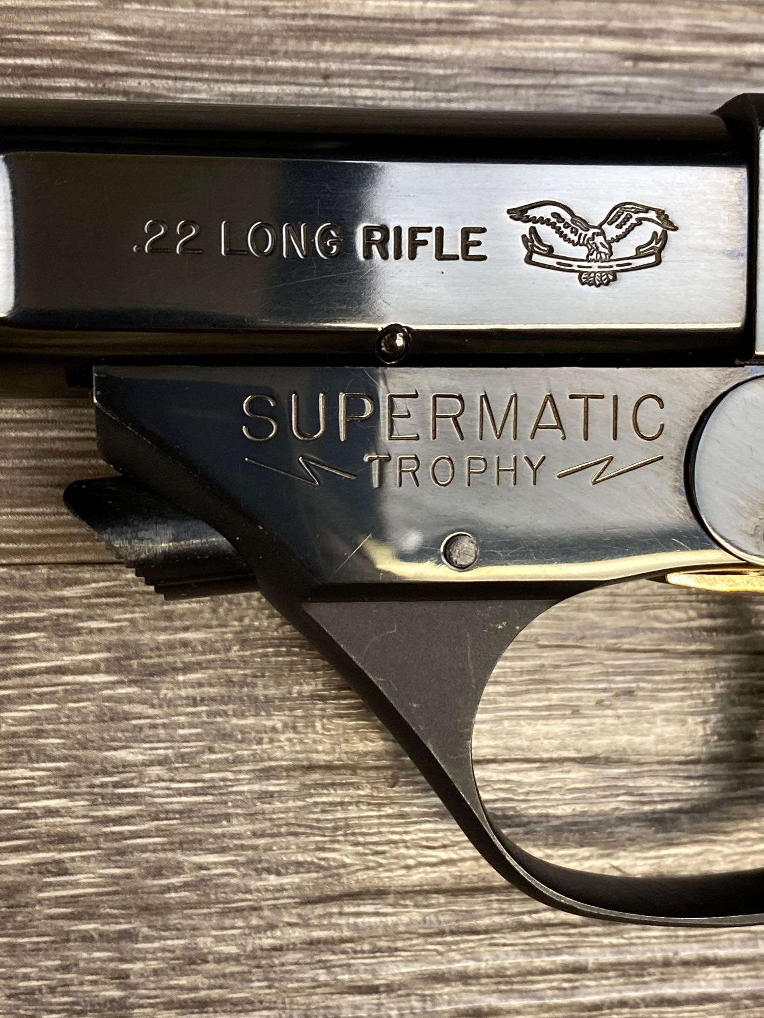 HIGH STANDARD SUPERMATIC TROPHY M-106 MILITARY .22 LR SEMI AUTO TARGET PISTOL