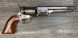 1 OF 100 CASED, ENGAVED, SILVER-PLATED U.S. NAVY COMMEMORATIVE COLT M-1851 .36 CAL. REVOLVER