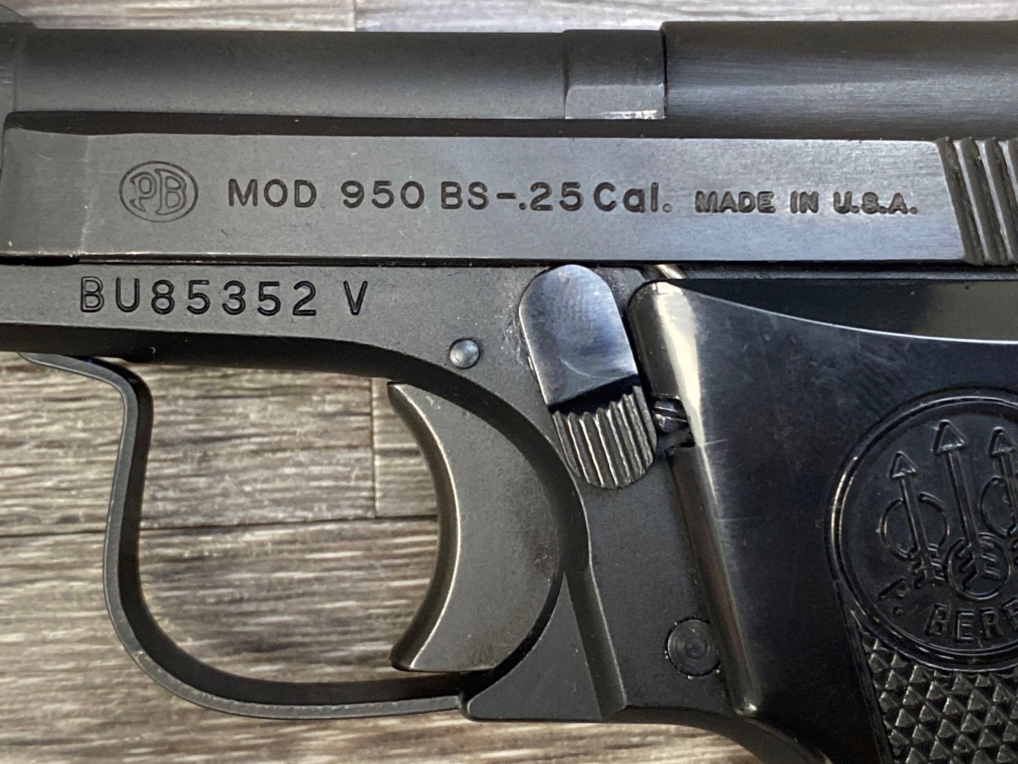 BERETTA MODEL 950BS JETFIRE TIP-UP .25 ACP SEMI-AUTO PISTOL