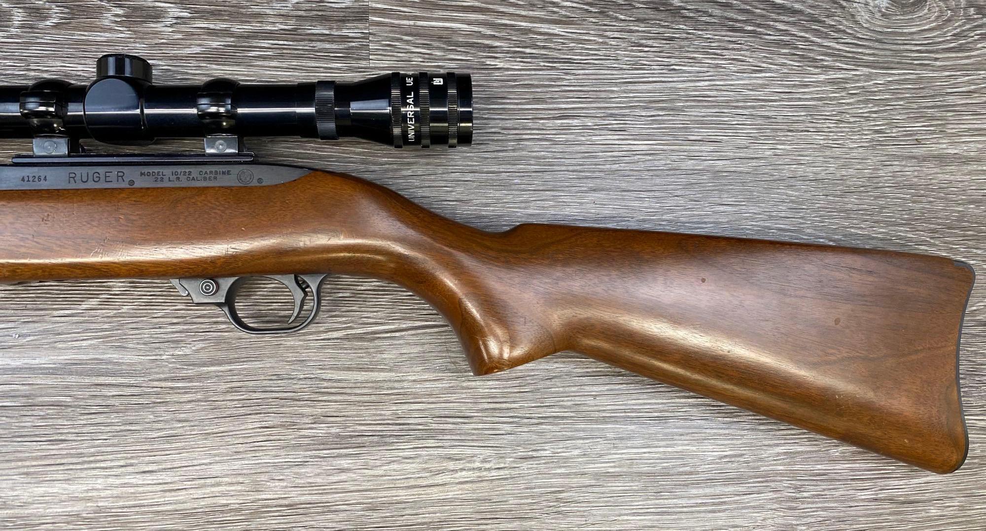 EARLY RUGER MODEL 10-22 SEMI-AUTO CARBINE w/SCOPE