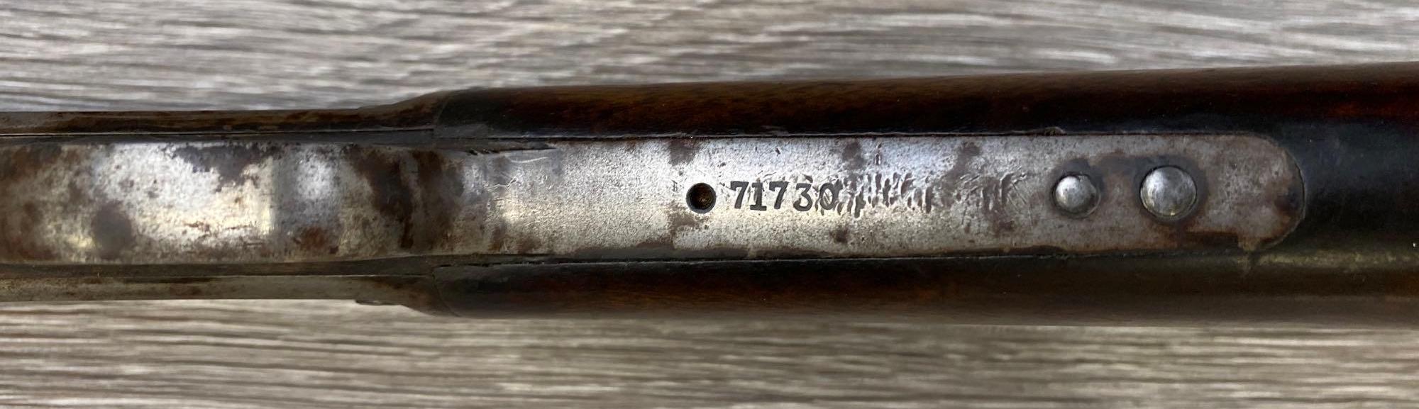 COLT LIGHTNING SLIDE ACTION RIFLE .22 CALIBER, LAST PAT'D DATE ON BARREL FEB. 22, 1887.