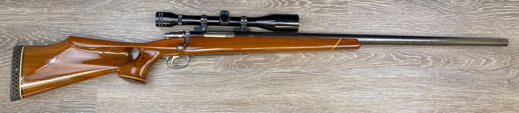 CUSTOM BELGIAN FN COMMERCIAL MAUSER BOLT ACTION RIFLE .25 CAL. w/ SCOPE