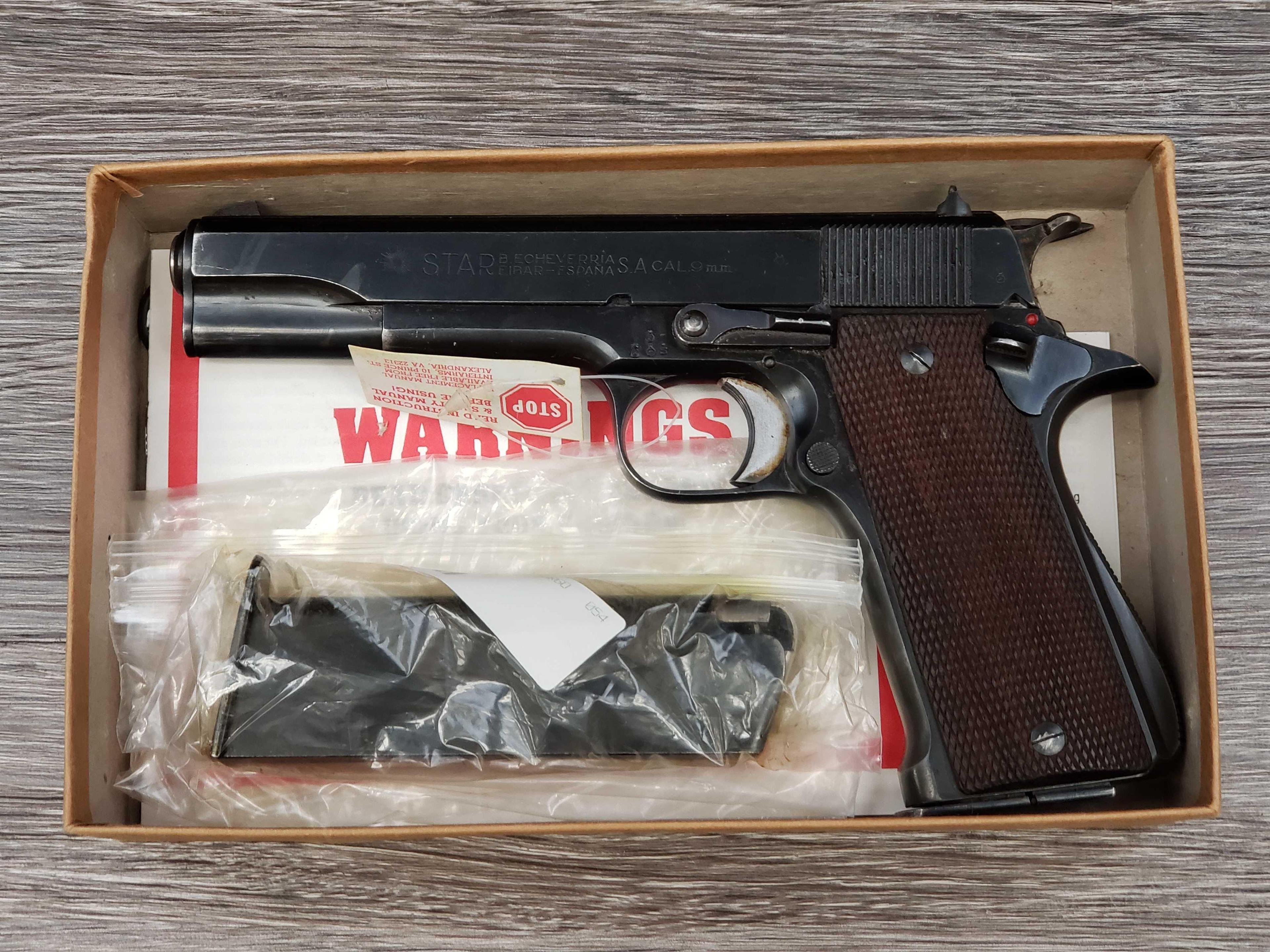 BOXED STAR FIREARMS MODELO SUPER 9MM LARGO SEMI-AUTO PISTOL