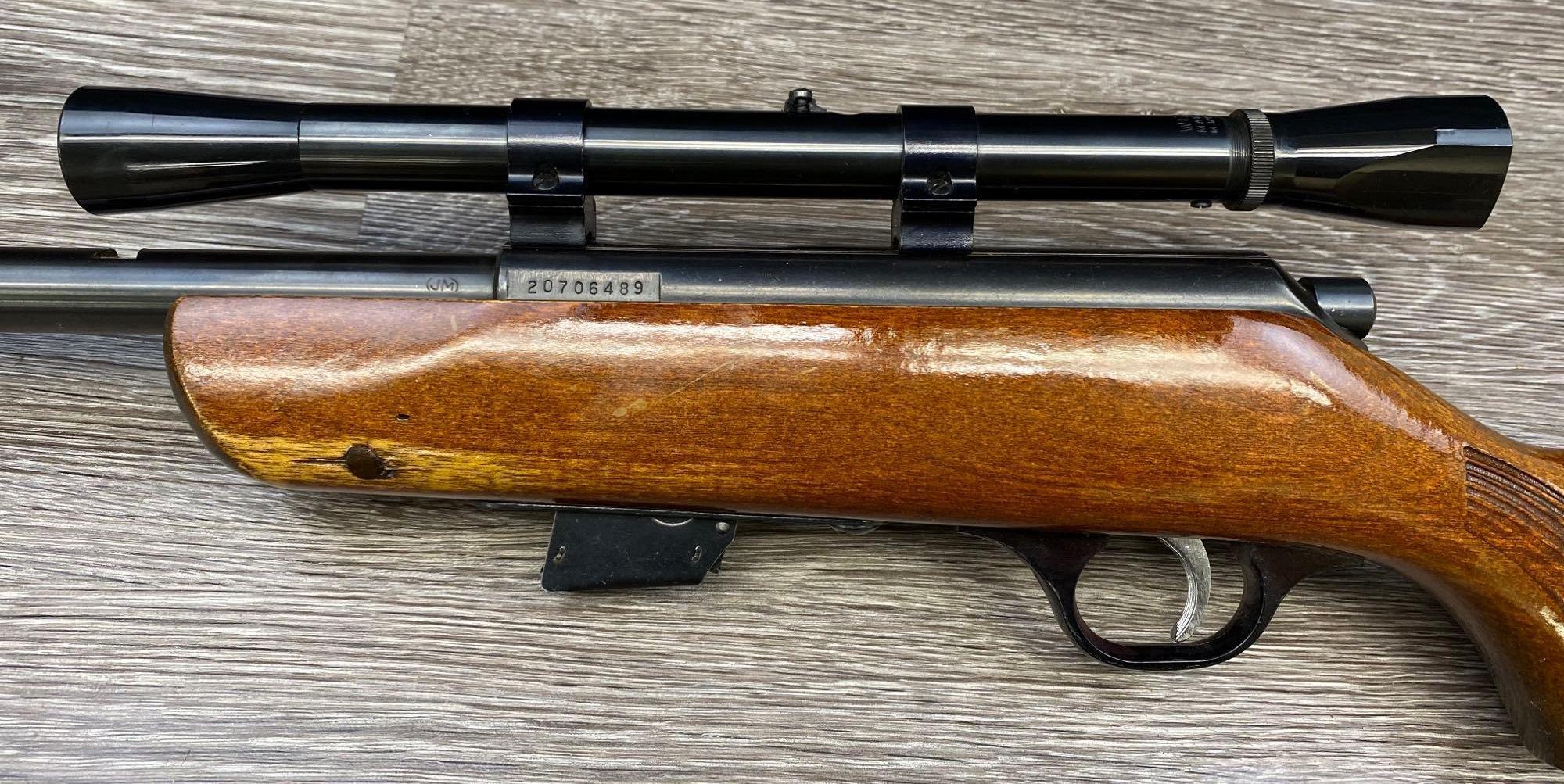 SCOPED MARLIN GLENFIELD M-20 BOLT-ACTION SHORT RIFLE .22 S-L-LR CAL.