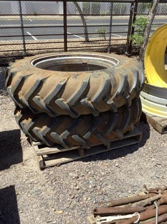 (2) 15.5-38 FOAM FILLED TRACTOR TIRES W/ WHEELS