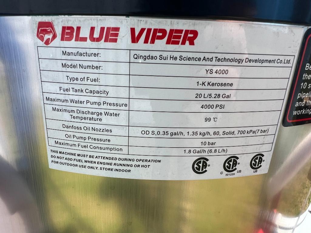 BLUE VIPER HOT WATER PRESSURE WASHER W/ TANK