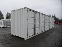 40' HIGH CUBE SHIPPING CONTAINER W/ (4) SIDE DOORS