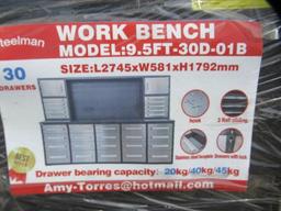 2024 STEELMAN 9.5' 30-DRAWER WORKBENCH (UNUSED)