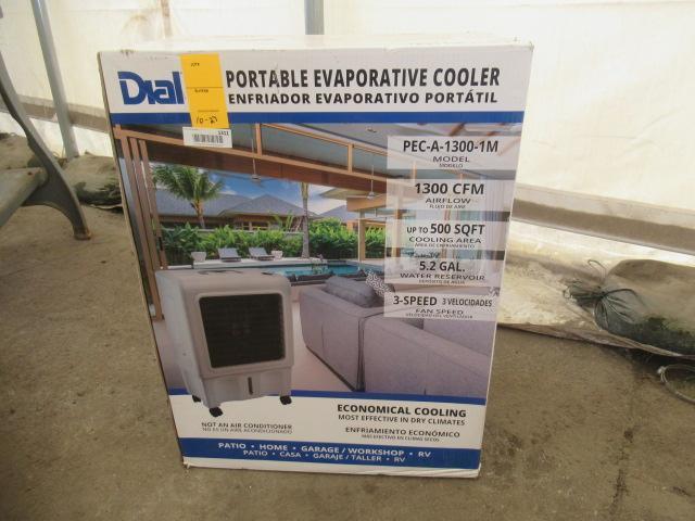 DIAL PECA13001M PORTABLE EVAPORATIVE...COOLER, 500 SQ FT, 3-SPEED 1300 CFM