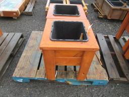 (2) 20'' X 20'' 1-POT CEDAR PLANTER BOXES (UNUSED)