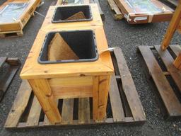 (2) 20'' X 20'' 1-POT CEDAR PLANTER BOXES (UNUSED)