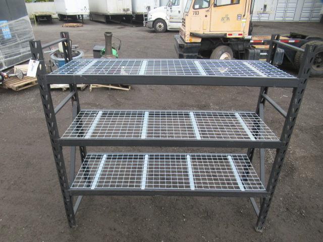 6' X 2' X 6' STEEL SHELVING W/ GRATED SHELVES