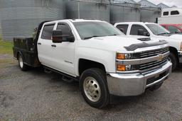 2018 Chevrolet Silverado 3500HD 4x4 Crew Flatbed P