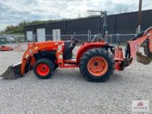 Kubota L3940 w/ Woods front end loader and Woods back hoe attachement