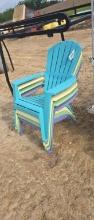 (4) PLASTIC LAWN CHAIRS