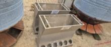 (2) STAINLESS STEEL HOG FEEDERS