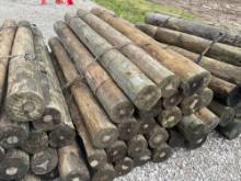 7’...... TREATED WOOD FENCE POST, QTY OF 25 PER BUNDLE