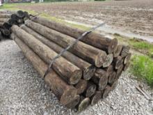 8’...... TREATED WOOD FENCE POST, QTY OF 24 PER BUNDLE