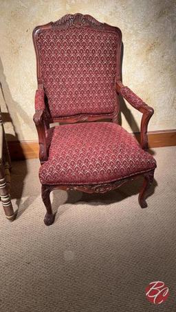 NEW Indonesia Hand Carved Mahogany Padded Chairs